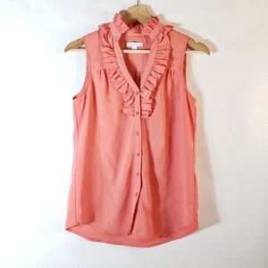 SOLD…New York and Company Ruffled Neckline Xsmall